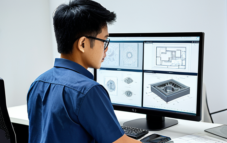 Modern Mold Design Studio**

"A brightly lit, modern mold design studio in Kuala Lumpur. A young Malaysian engineer in a smart casual outfit is working on a CAD model of a complex plastic injection mold on a large monitor. 3D printed prototypes and mold components are visible on the desk. The background shows a clean, organized workspace with technical drawings and computer equipment. Professional, clean, safe for work, appropriate content, fully clothed, perfect anatomy, natural proportions, realistic lighting, high detail."

**
